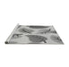 Sideview of Machine Washable Transitional Platinum Gray Rug, wshpat289gry