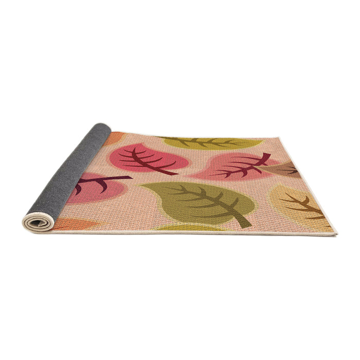 Thickness of Patterned Yellow Orange Rug, pat289org