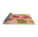 Thickness of Patterned Yellow Orange Rug, pat289org