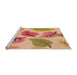 Sideview of Machine Washable Transitional Yellow Orange Rug, wshpat289org