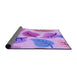 Thickness of Patterned Bright Lilac Purple Rug, pat289pur