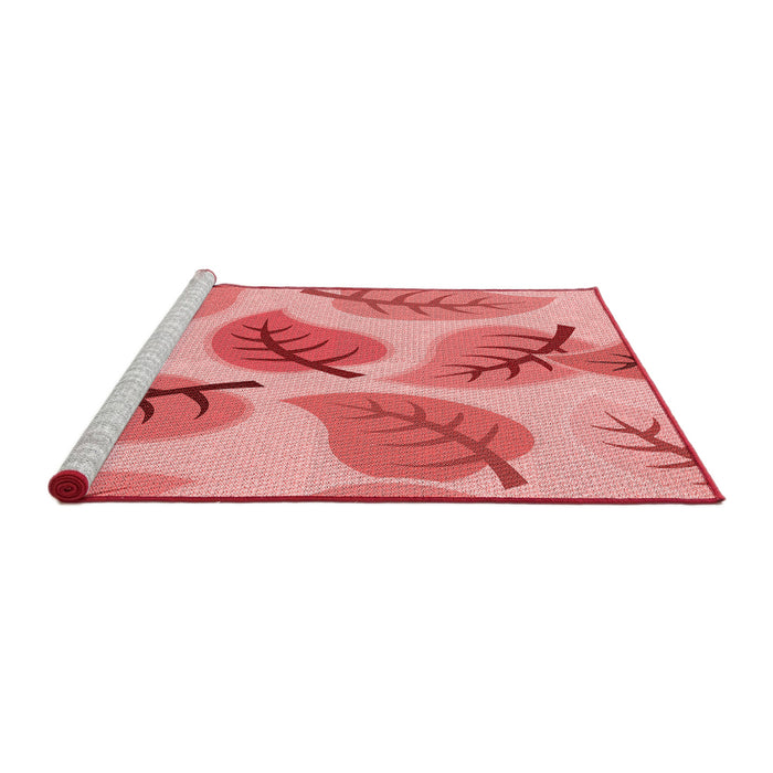 Sideview of Machine Washable Transitional Pastel Pink Rug, wshpat289rd