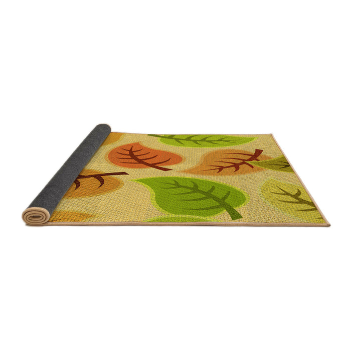 Thickness of Patterned Yellow Rug, pat289yw