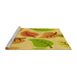 Sideview of Machine Washable Transitional Yellow Rug, wshpat289yw