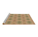 Sideview of Machine Washable Transitional Brown Sand Brown Rug, wshpat2892brn