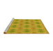 Sideview of Machine Washable Transitional Dark Golden Brown Rug, wshpat2892yw