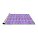 Sideview of Machine Washable Transitional Mauve Purple Rug, wshpat2893pur