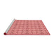 Sideview of Machine Washable Transitional Pastel Pink Rug, wshpat2893rd