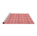 Sideview of Machine Washable Transitional Pastel Pink Rug, wshpat2894rd