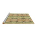 Sideview of Machine Washable Transitional Dark Golden Brown Rug, wshpat2895brn