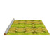 Sideview of Machine Washable Transitional Dark Golden Brown Rug, wshpat2895yw