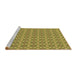 Sideview of Machine Washable Transitional Dark Yellow Green Rug, wshpat2897brn