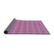 Thickness of Patterned Violet Purple Rug, pat2897pur