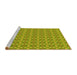 Sideview of Machine Washable Transitional Dark Yellow Green Rug, wshpat2897yw