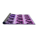 Thickness of Patterned Violet Purple Rug, pat2899pur