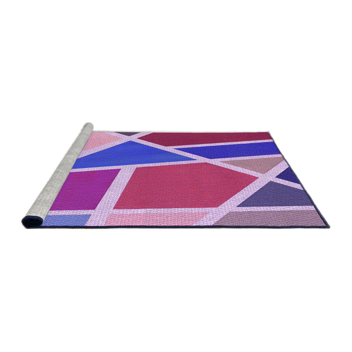 Sideview of Machine Washable Transitional Medium Violet Red Pink Rug, wshpat29pur