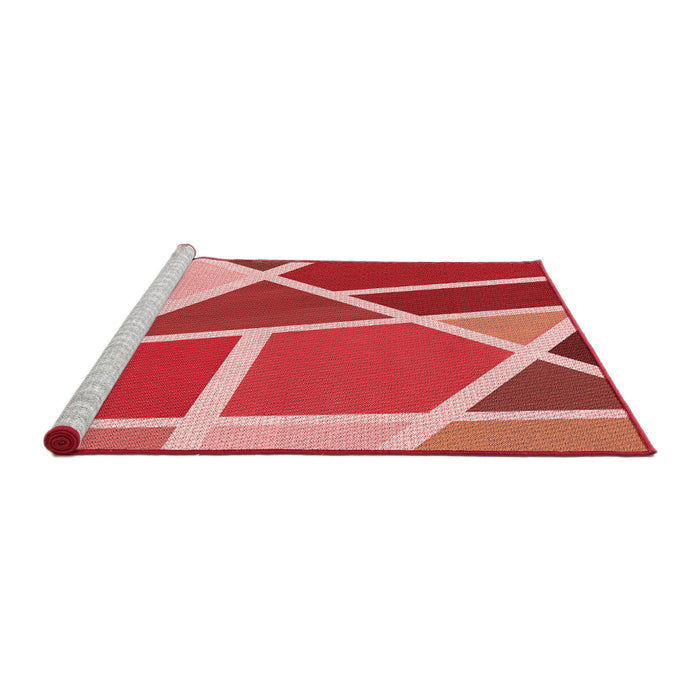 Sideview of Machine Washable Transitional Red Rug, wshpat29rd