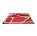 Sideview of Machine Washable Transitional Red Rug, wshpat29rd