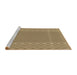 Sideview of Machine Washable Transitional Brown Rug, wshpat290brn