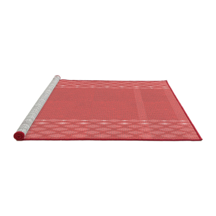 Sideview of Machine Washable Transitional Red Rug, wshpat290rd