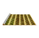 Sideview of Machine Washable Transitional Bold Yellow Rug, wshpat2900yw