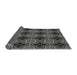 Thickness of Patterned Charcoal Black Rug, pat2901gry