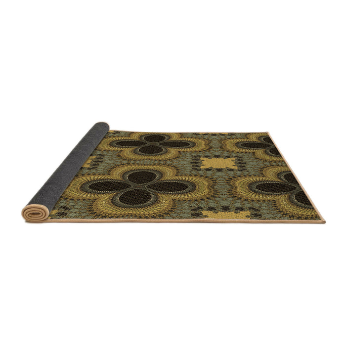 Thickness of Patterned Milk Chocolate Brown Rug, pat2902brn