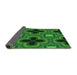 Thickness of Patterned Deep Emerald Green Rug, pat2902grn