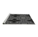 Sideview of Machine Washable Transitional Platinum Gray Rug, wshpat2902gry