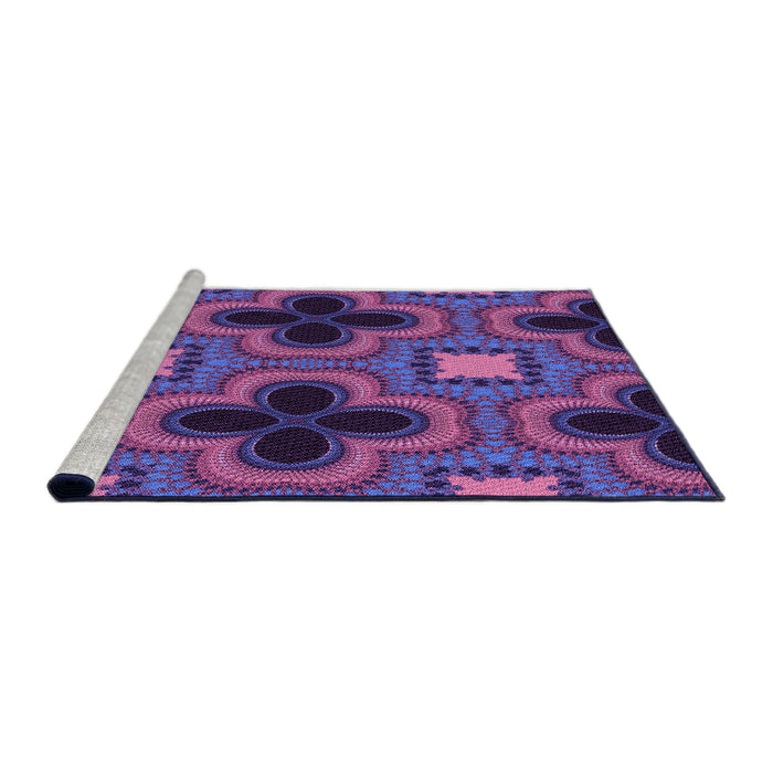 Sideview of Machine Washable Transitional Purple Rug, wshpat2902pur