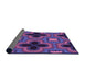 Thickness of Patterned Purple Rug, pat2902pur