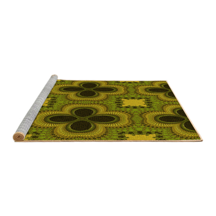 Sideview of Machine Washable Transitional Bakers Brown Rug, wshpat2902yw