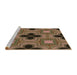 Sideview of Machine Washable Transitional Bronze Brown Rug, wshpat2903brn