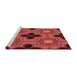 Sideview of Machine Washable Transitional Red Rug, wshpat2903rd