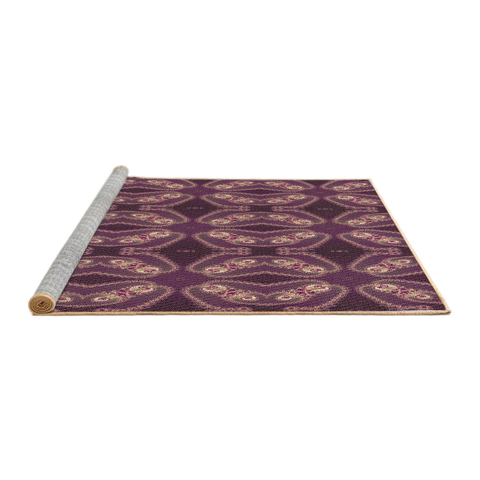 Sideview of Machine Washable Transitional Indian Red Rug, wshpat2904brn