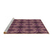 Sideview of Machine Washable Transitional Indian Red Rug, wshpat2904brn