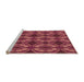 Sideview of Machine Washable Transitional Orange Rug, wshpat2904org