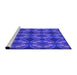 Sideview of Machine Washable Transitional Light Slate Blue Rug, wshpat2904pur