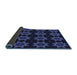 Thickness of Patterned Night Blue Rug, pat2905blu