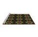 Sideview of Machine Washable Transitional Chocolate Brown Rug, wshpat2905brn