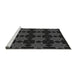 Sideview of Machine Washable Transitional Midnight Gray Rug, wshpat2905gry