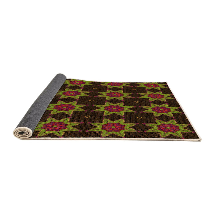 Thickness of Patterned Oak Brown Rug, pat2905org