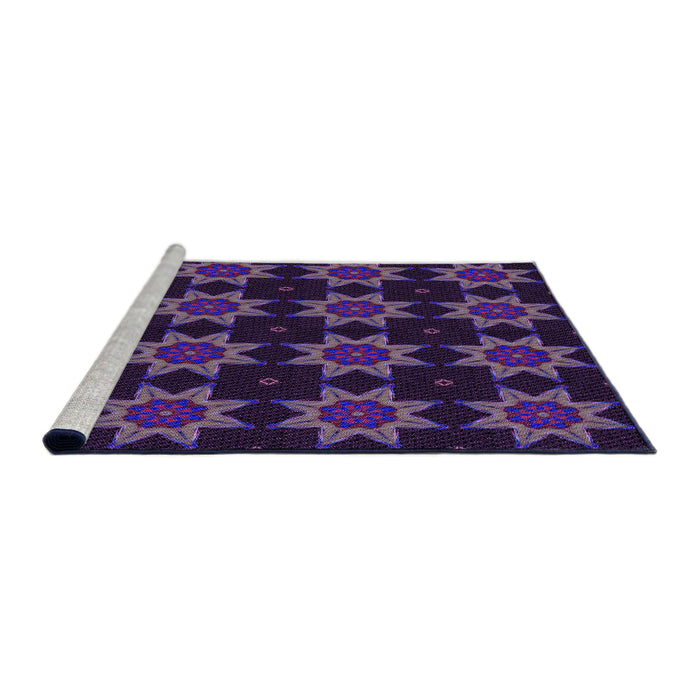 Sideview of Machine Washable Transitional Deep Purple Rug, wshpat2905pur