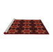 Sideview of Machine Washable Transitional Red Rug, wshpat2905rd