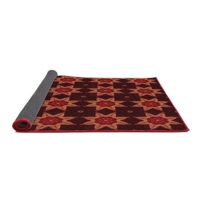Thickness of Patterned Red Rug, pat2905rd