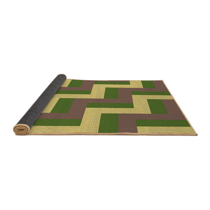Thickness of Patterned Green Rug, pat2906brn