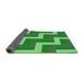 Thickness of Patterned Neon Green Rug, pat2906grn