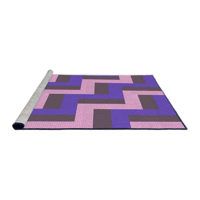 Sideview of Machine Washable Transitional Amethyst Purple Rug, wshpat2906pur