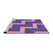 Sideview of Machine Washable Transitional Amethyst Purple Rug, wshpat2906pur