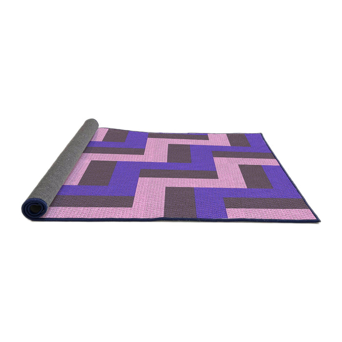 Thickness of Patterned Amethyst Purple Rug, pat2906pur